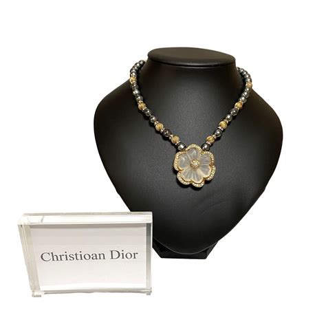 dior d round necklace|genuine christian dior necklace.